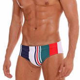 Italiano Striped Swim Briefs